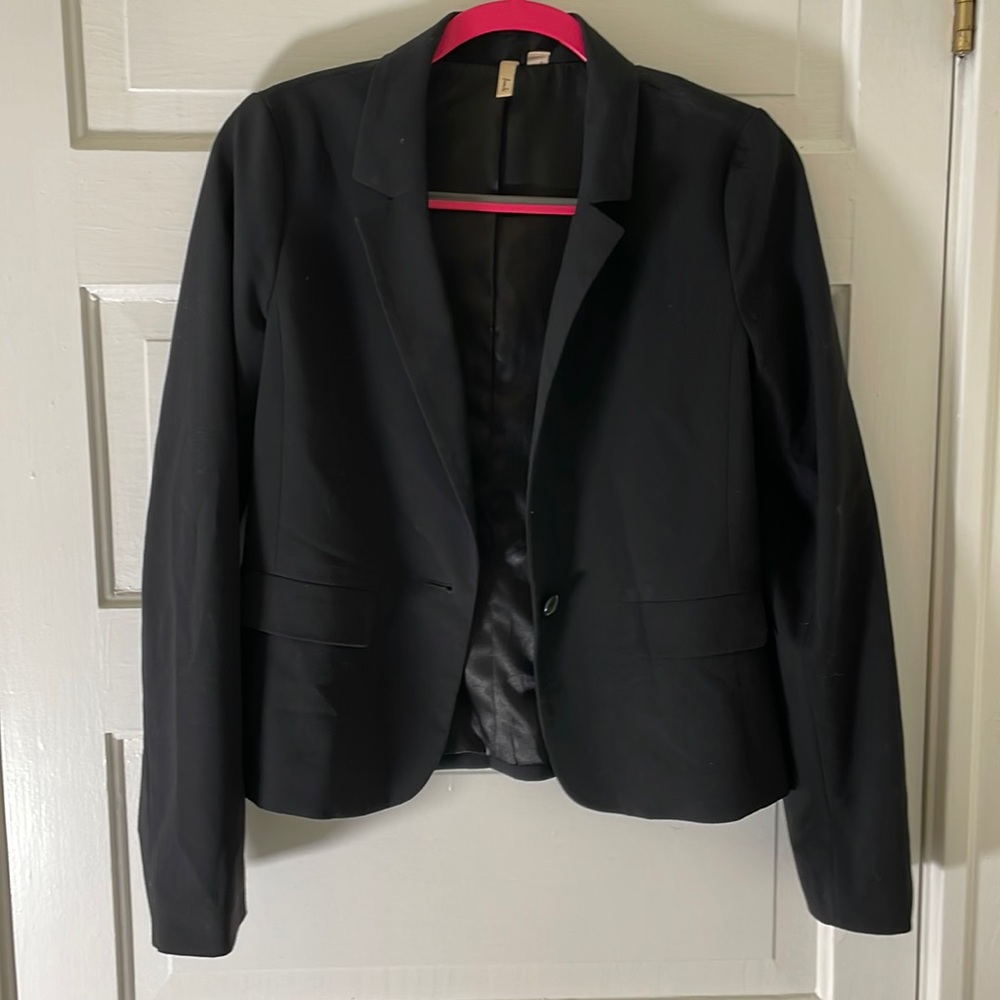 Silk-lined black blazer